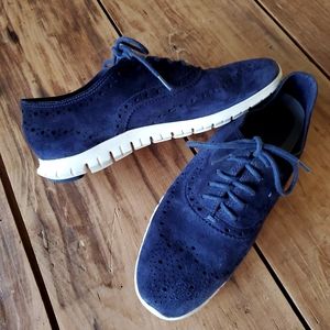Cole Haan Zerogrand Women's Wingtip Oxford Blue Sneaker Size 6